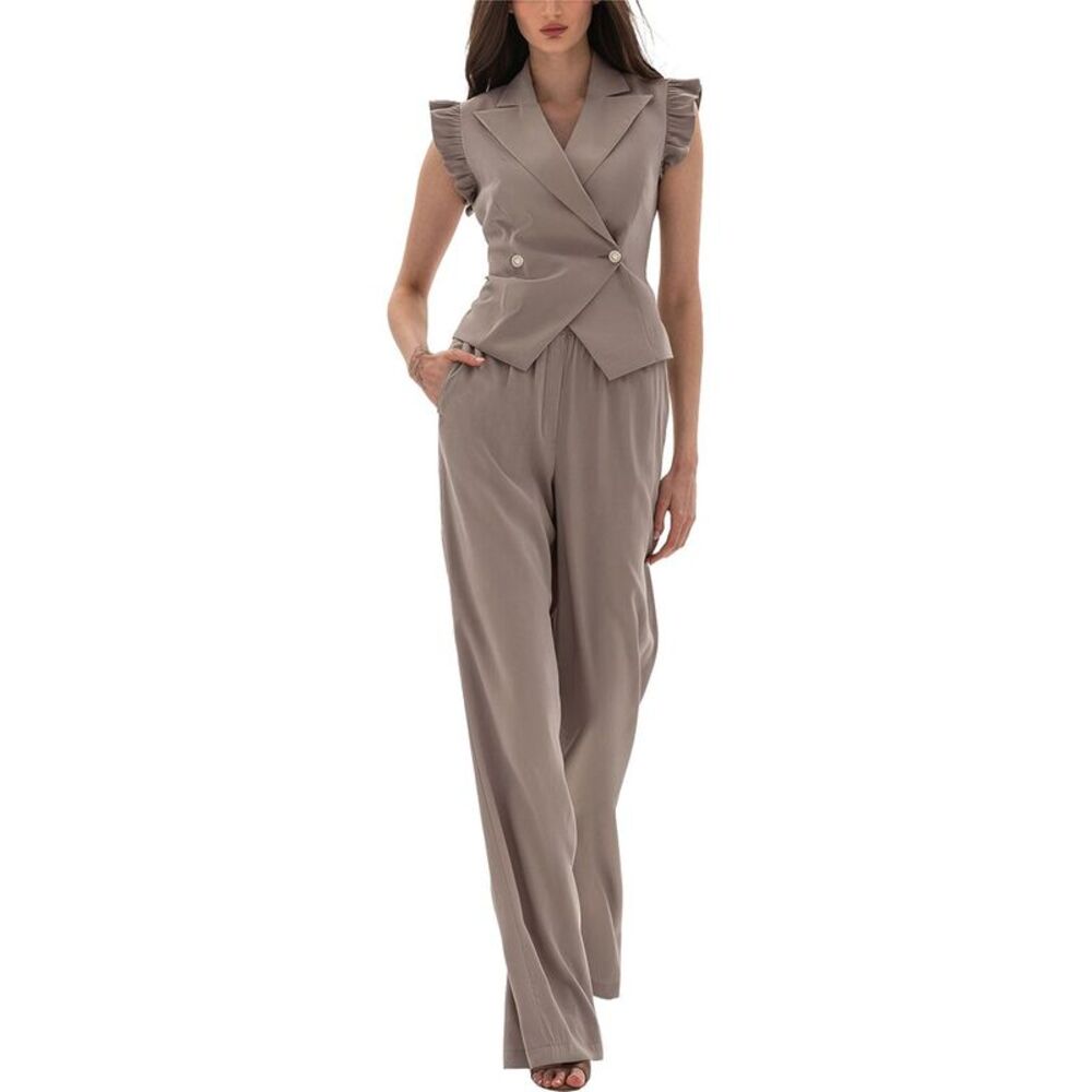 Bgl Womens  Vest & Pant Set, Beige